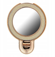Mbajtëse telefoni Be Happy Gifts Circle Mirror, me ngjitës, rreth pasqyrë, e artë