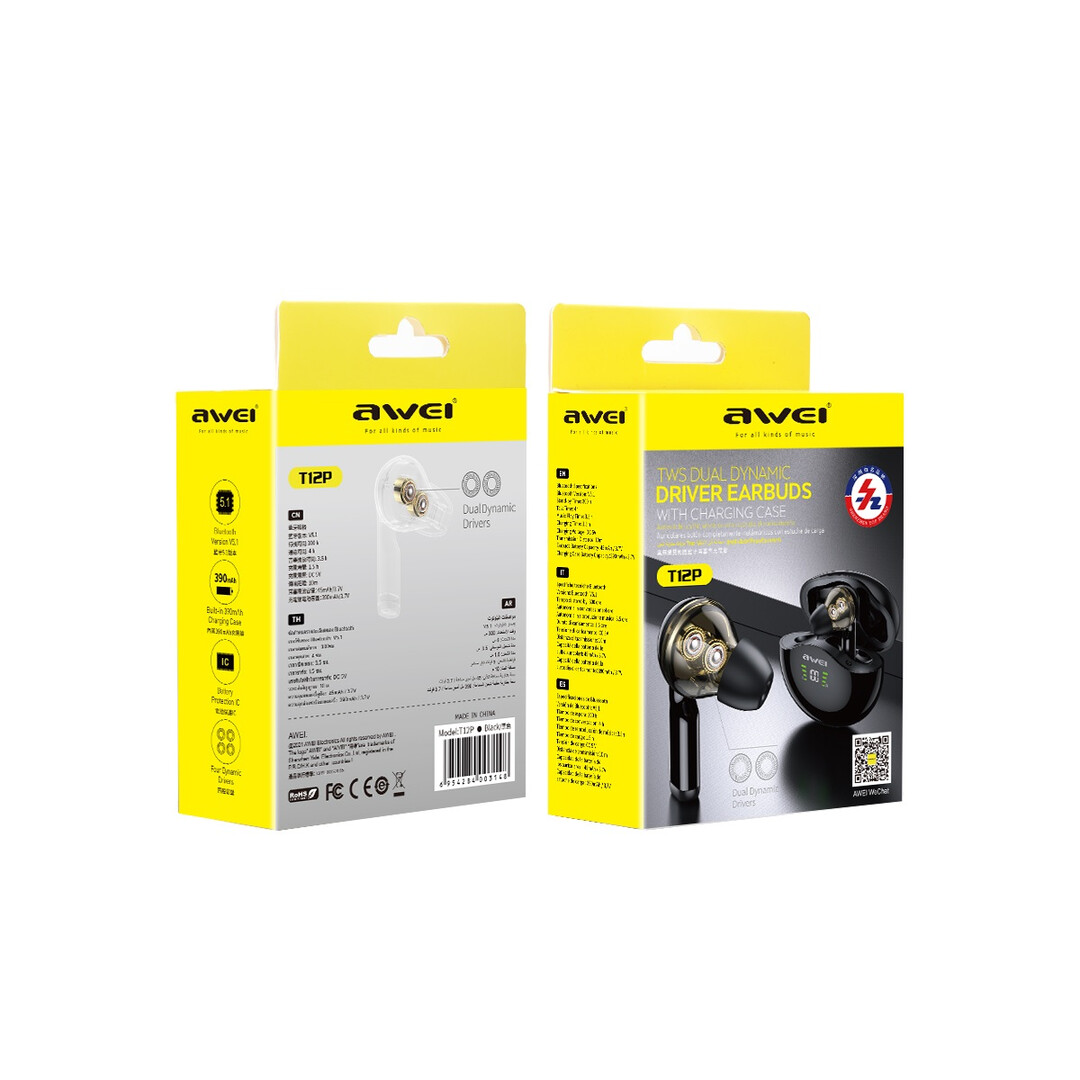Kufje Me Bluetooth AWEI T12P