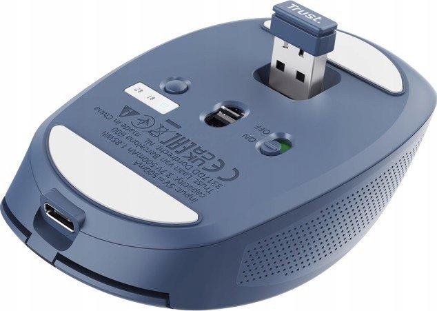Maus pa kabëll Trust OZAA Compact, wireless, Bluetooh 2.4 GHz, blu