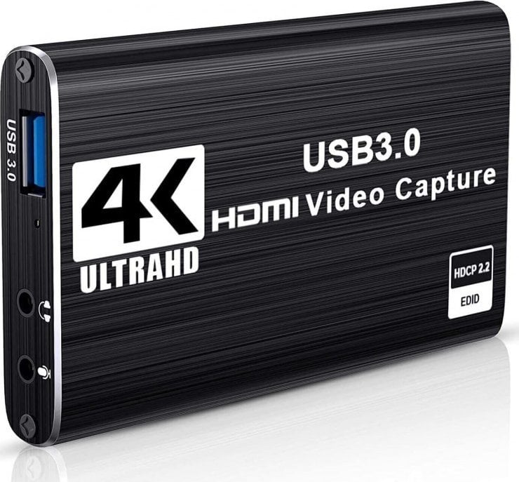 Kartë kapjeje video RoGer HDMI 4K, USB 3.0, 1080p 60fps, e zezë