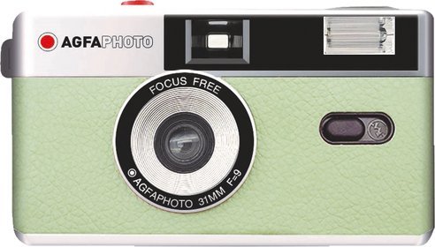 Kamerë analoge Agfa Agfaphoto Reusable Camera, film 35mm, jeshile