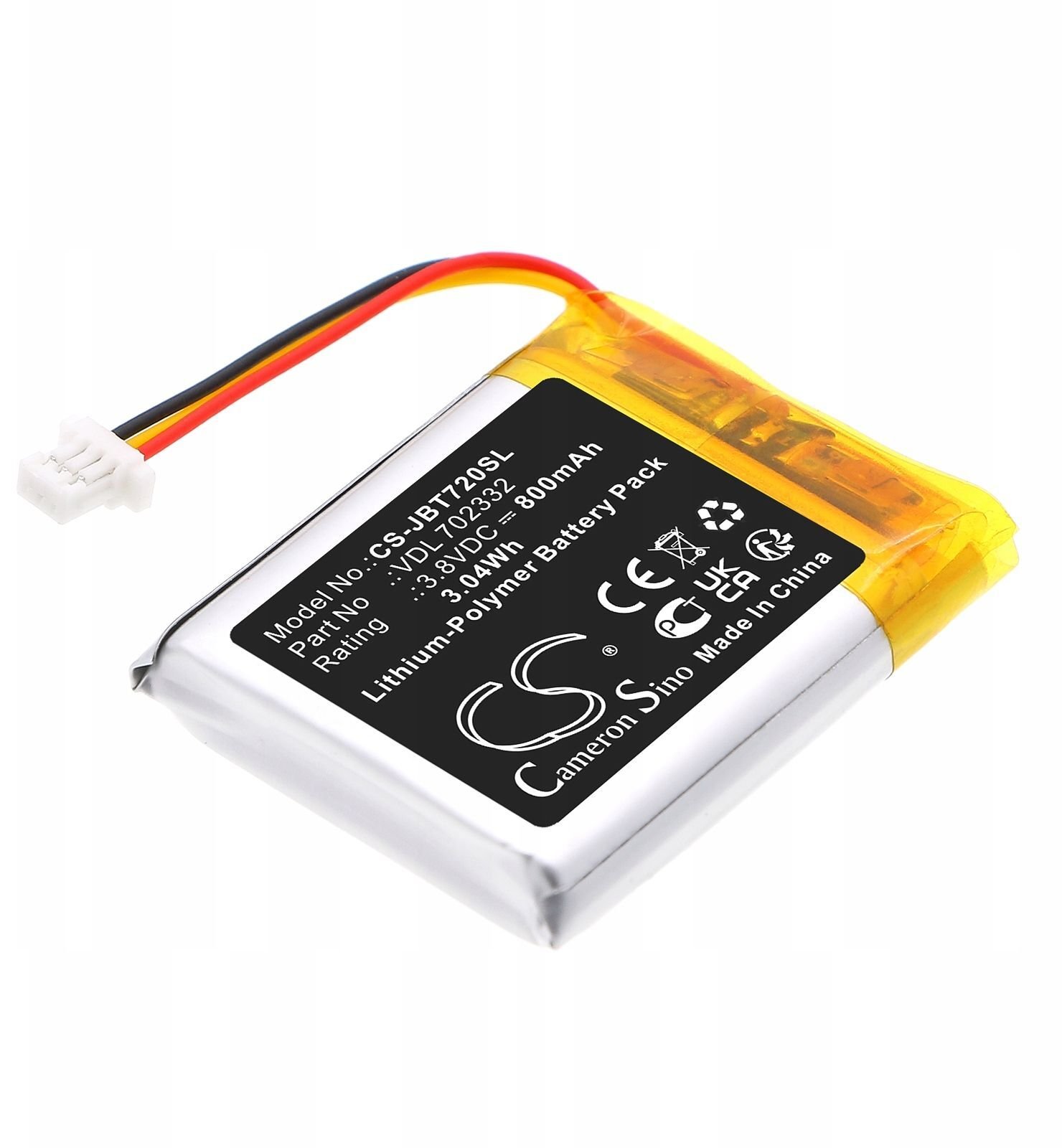 Bateri zëvendësuese JBL Tune 720 BT VDL 702332, 3.8V, 800mAh