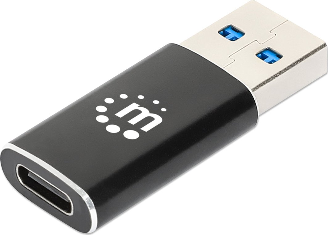 Adapter USB Manhattan, USB C në USB A, 10 Gbps, i zi