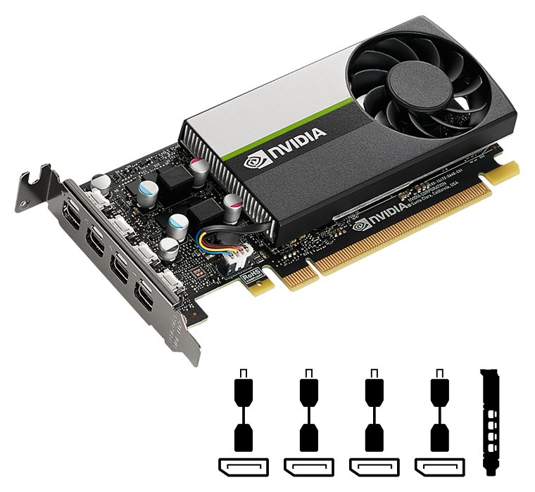 Kартичка графичка PNY VCNT1000-8GB-PB, NVIDIA T1000, 8GB GDDR6, црна