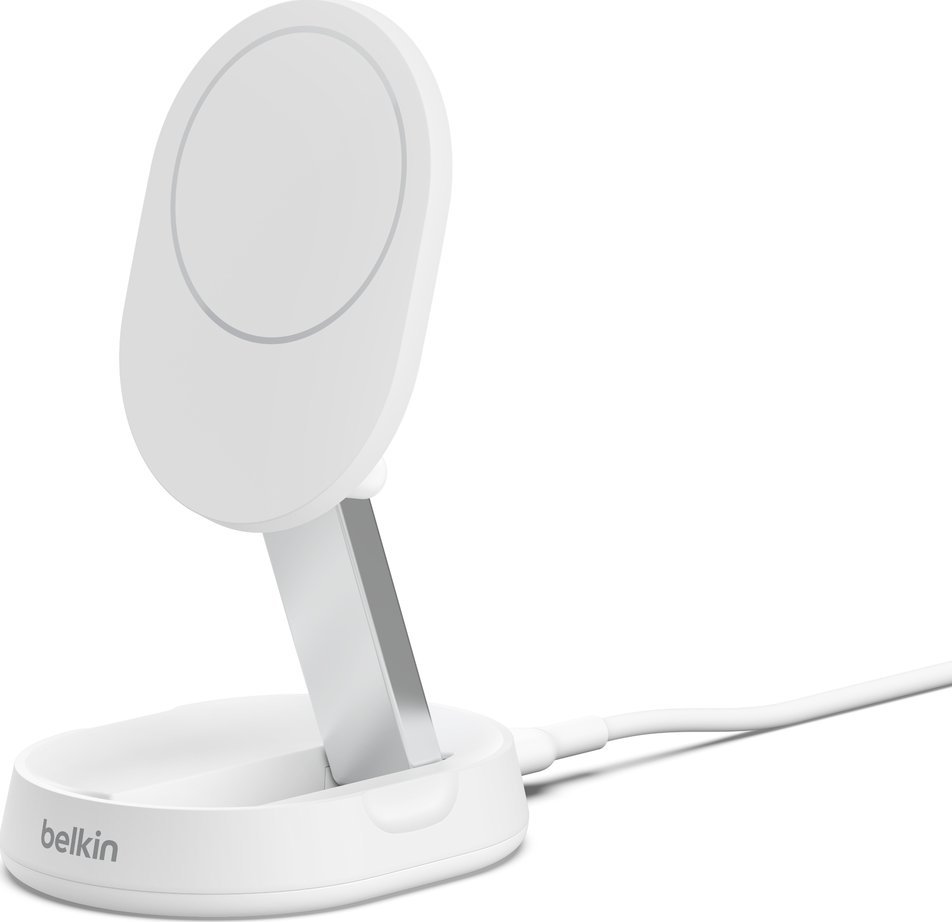 Karikues wireless Belkin Boost Charge Pro Qi2 WIA008VFWH, 3A, USB C, i bardhë