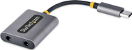 Adapter audio StarTech USB C në 2x 3.5mm, me mikrofon, i bardhë