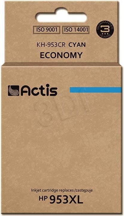 Kartutxh bojë Actis Ink KH-953CR, zëvendësuese për HP 953XL, cyan
