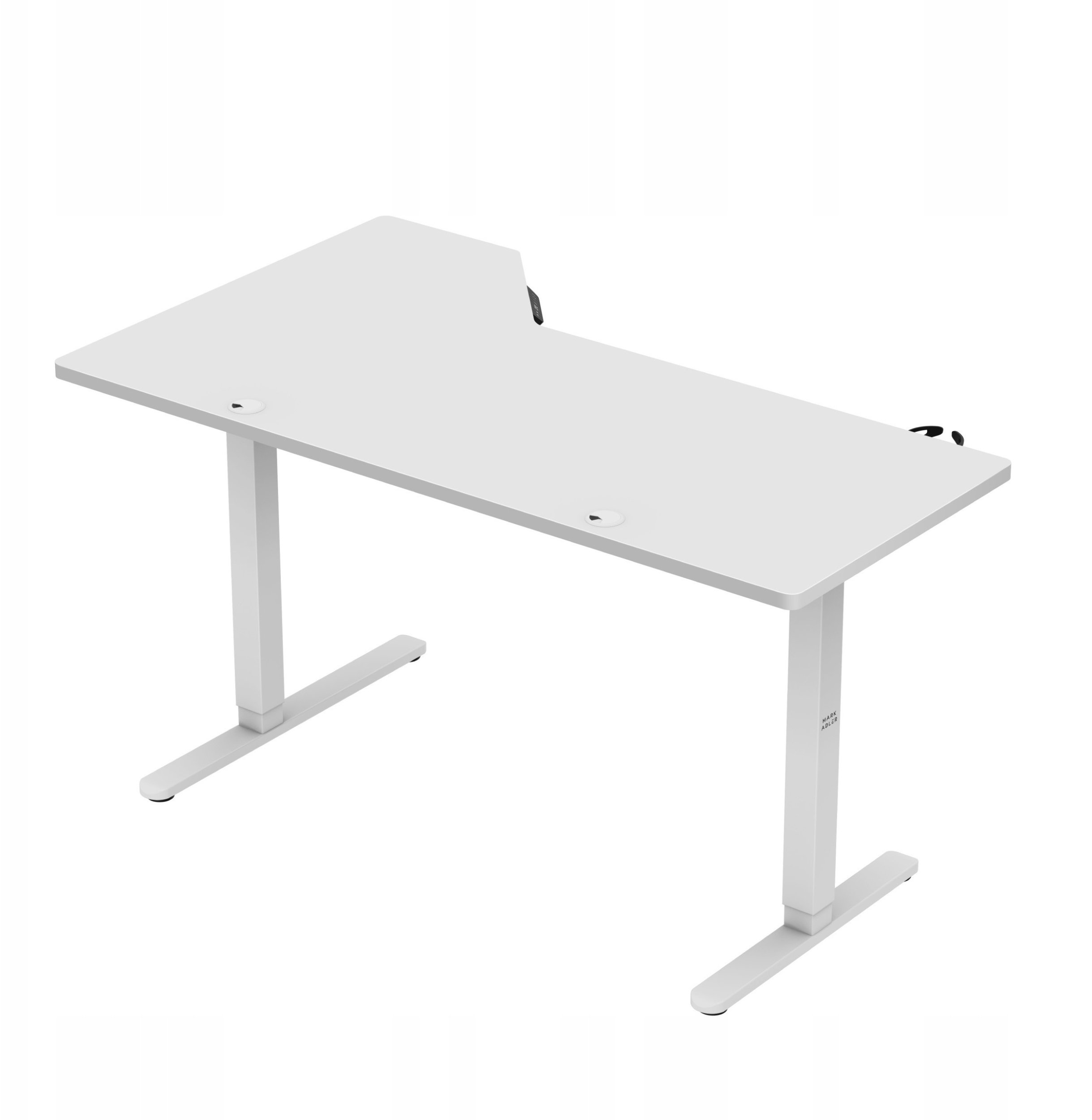 Tavolinë elektrike Mark Adler Leader 9.1, lartësi e rregullueshme, USB A dhe USB C, e bardhë