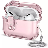 Mbështjellës Tech-Protect Bounce Pro për AirPods Pro 3, silikon, me karabiner, rozë