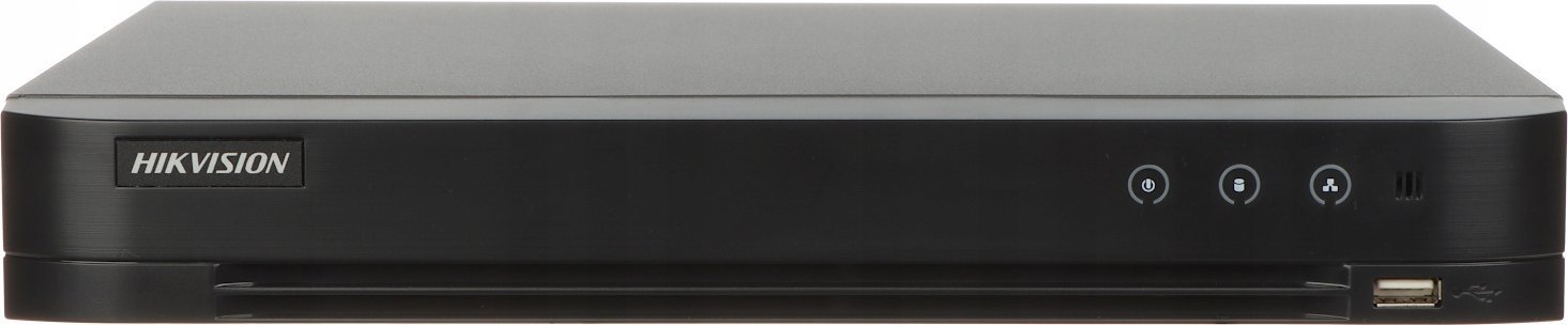 Видеорекордер DVR Hikvision Turbo HD AcuSense, 8 канали, 2 IP Full HD, црн