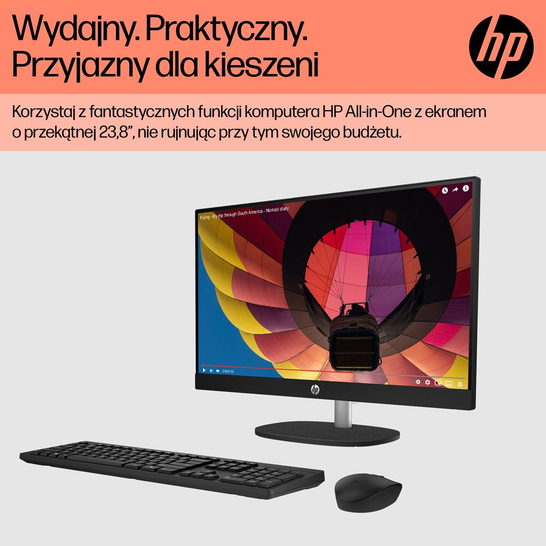 Kompjuter All in One HP 24-cr0312nw, Ryzen 5, 16GB RAM, 512GB SSD, i bardhë
