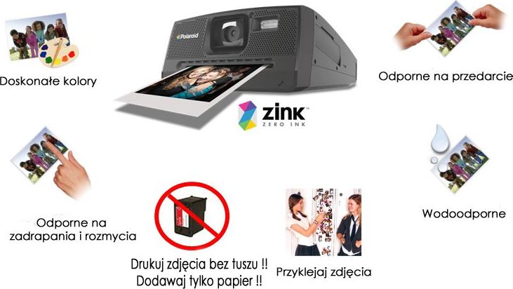 Letër fotografike Zink SB6592, 5x7.6 cm, paketim 10 fletë, e bardhë