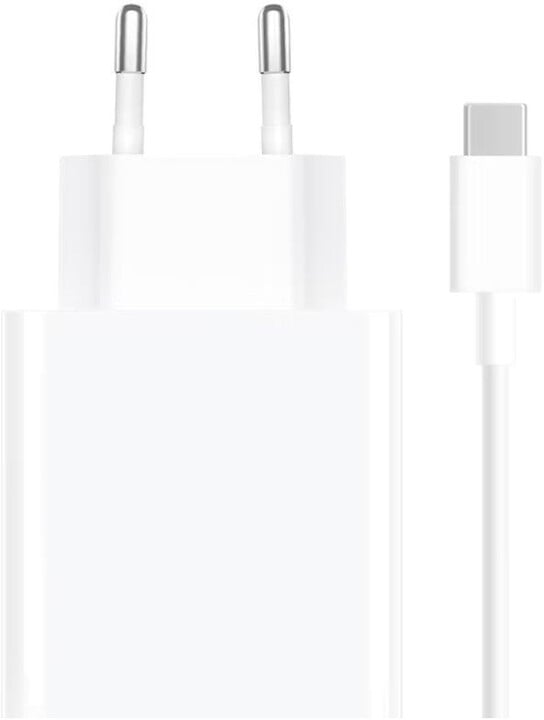 Karikues Xiaomi, 33W, i bardhë + kabllo USB-C, 1m, e bardhë