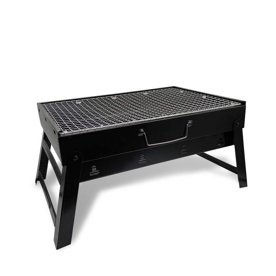 Grill me qymyr Maestro MR 1010, 43x29 cm, tip valixhe, ngjyrë karboni