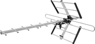Antena e jashtme TV Cabletech, DVB-T DVB-T2, me amplifier dhe filtër LTE, gri