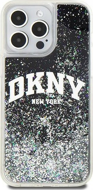 Mbulesë telefoni DKNY DKHCP15XLBNAEK për iPhone 15 Pro Max 6.7", Liquid Glitter, e zezë