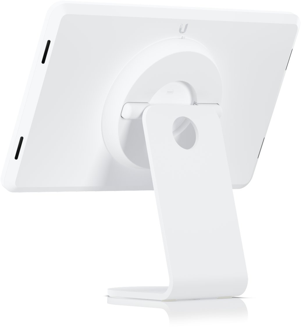 Qëndrim tavoline Ubiquiti UniFi Connect, për monitor 21.5", rrotullim 360°, i bardhë