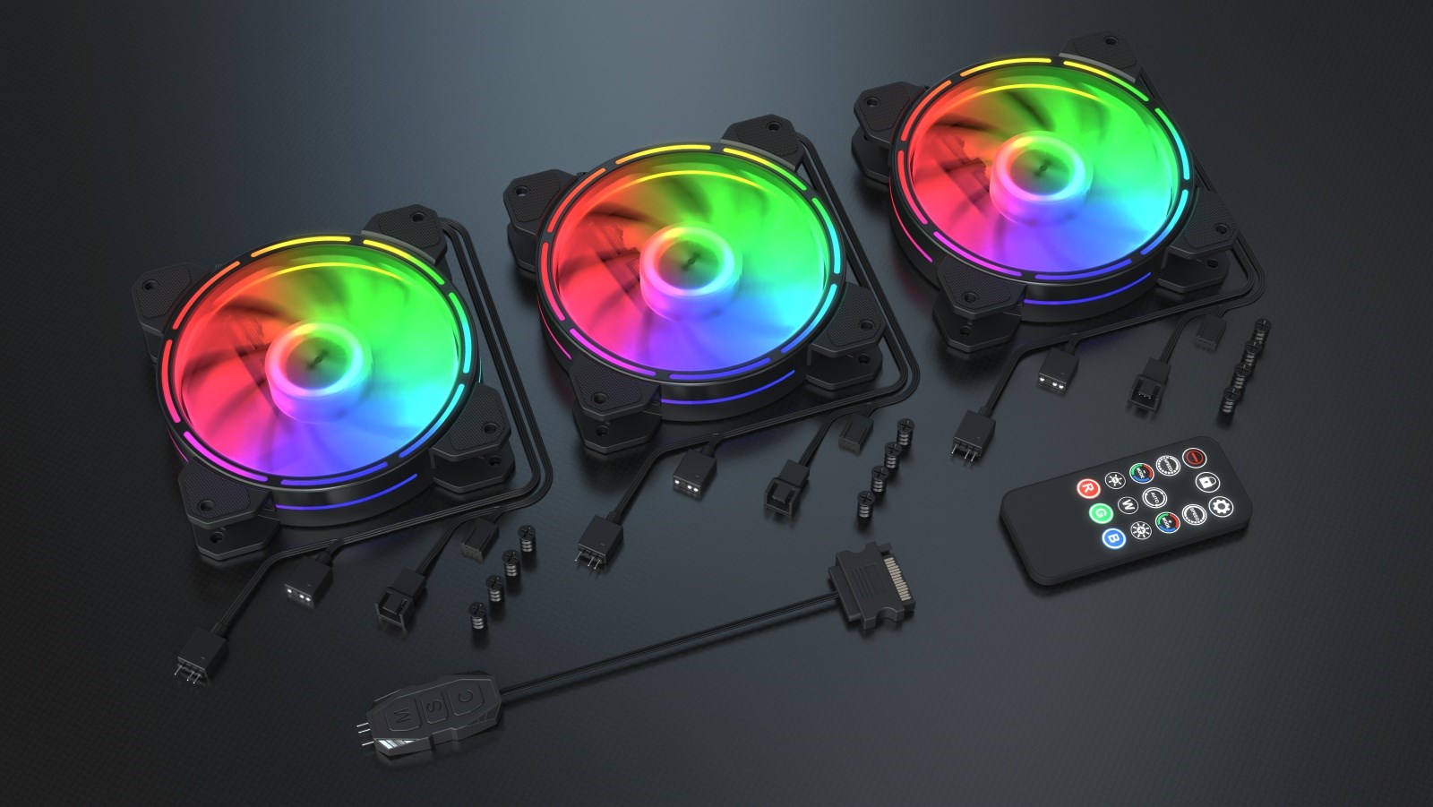 Ftohës Krux LUNAR 120 ARGB, 12 cm, i zi