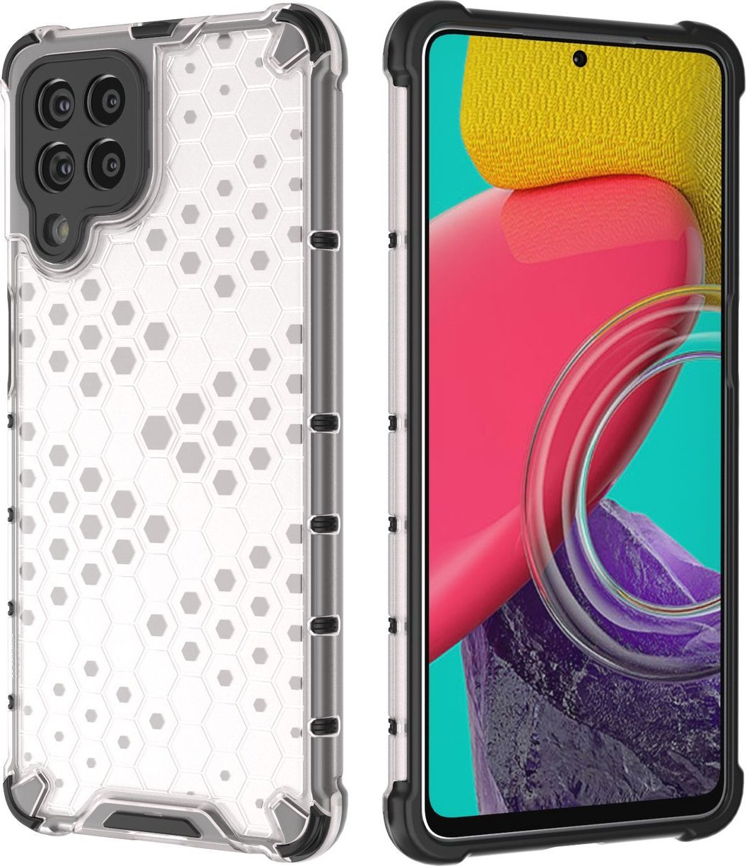 Mbrojtëse telefoni Hurtel Honeycomb për Samsung Galaxy M53 5G, kornizë xheli, rezistente ndaj goditjeve, e zezë