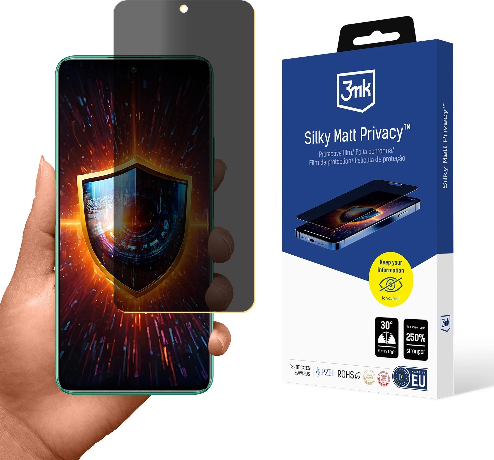 Folie mbrojtëse ekrani 3mk Silky Matt Privacy për Huawei Nova 12 SE