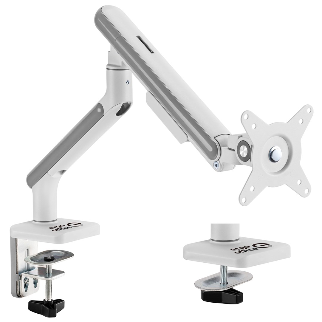 Mbajtëse monitori Ergo Office ER-751, 17-32", 9kg, e bardhë/argjendtë