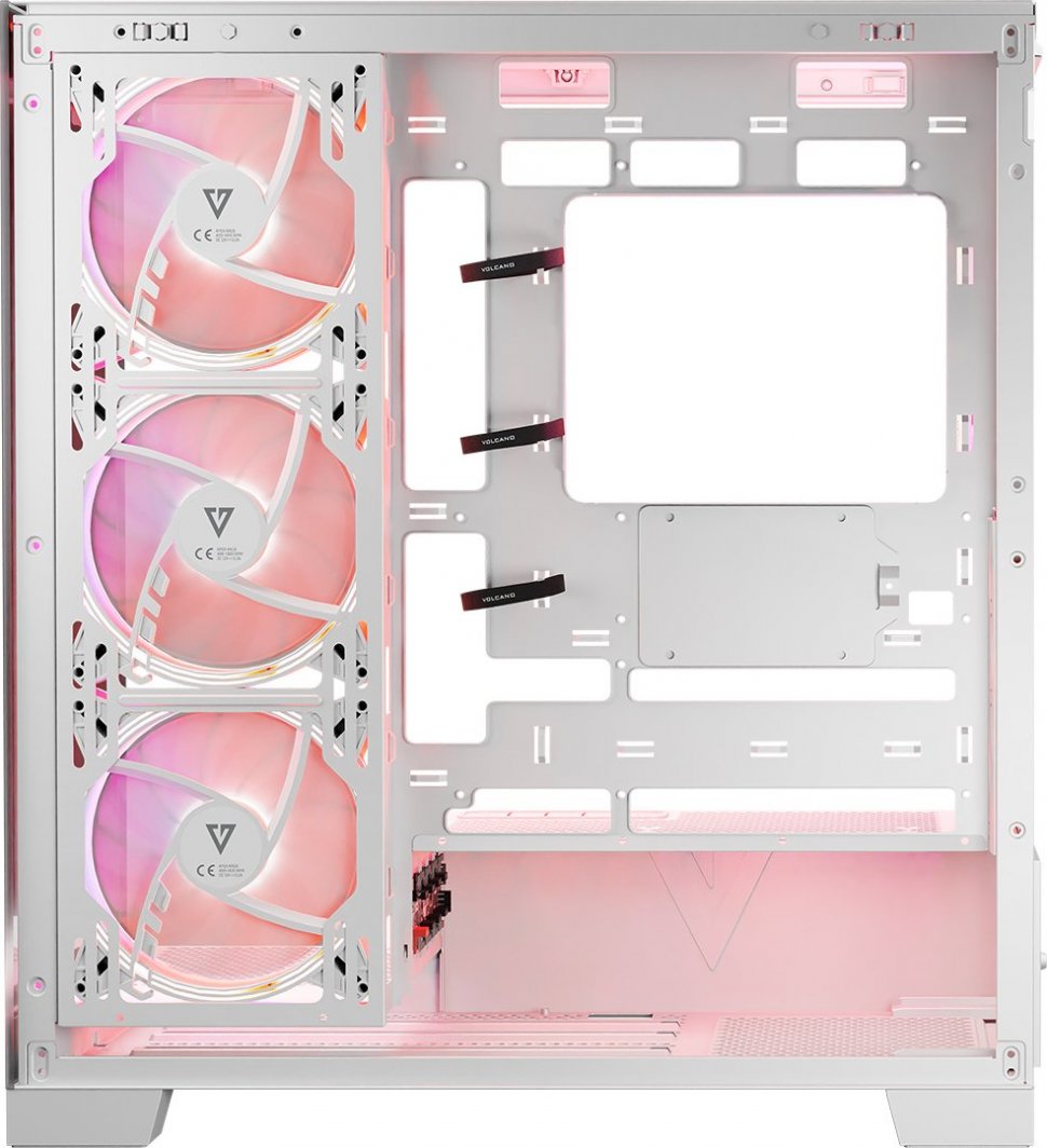 Kasë Modecom Volcano Space Apex ARGB, e bardhë, Midi Tower