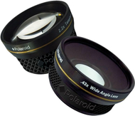 Set lente Polaroid Tele 2.2x Wide 0.43x, filetë 37mm, i zi