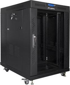 Kabinet rrjeti Lanberg Standing Cabinet 19" FF01-6815-12BL, 15U, me ventilatorë, i zi