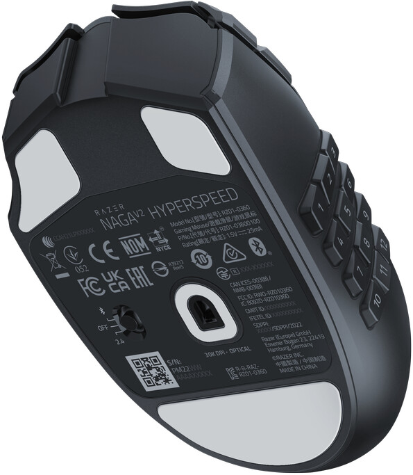 Глувче Razer Naga V2 HyperSpeed, црна