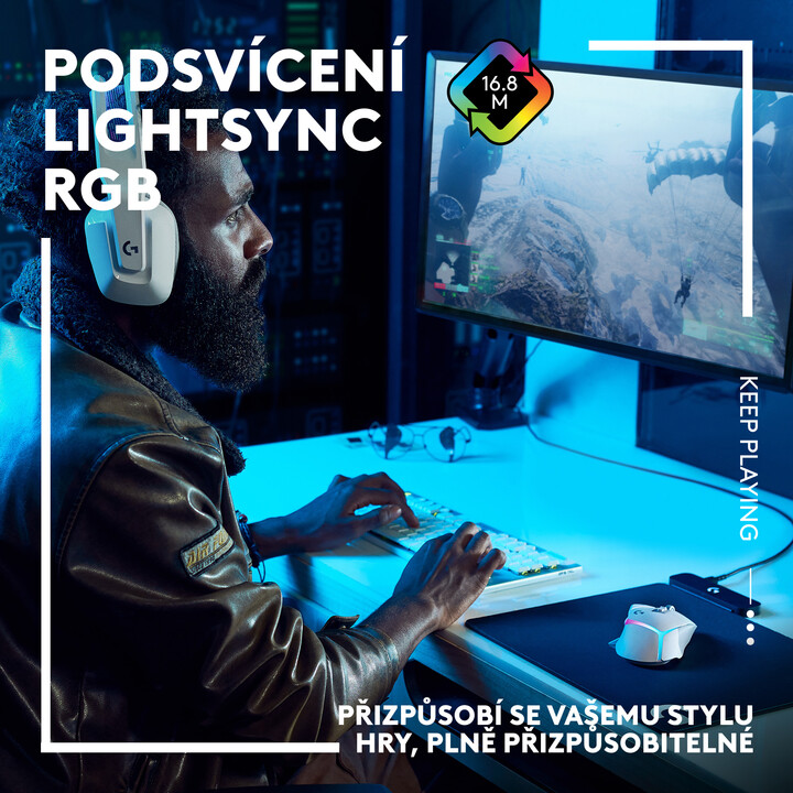 Maus Logitech G502 X Plus, i bardhë