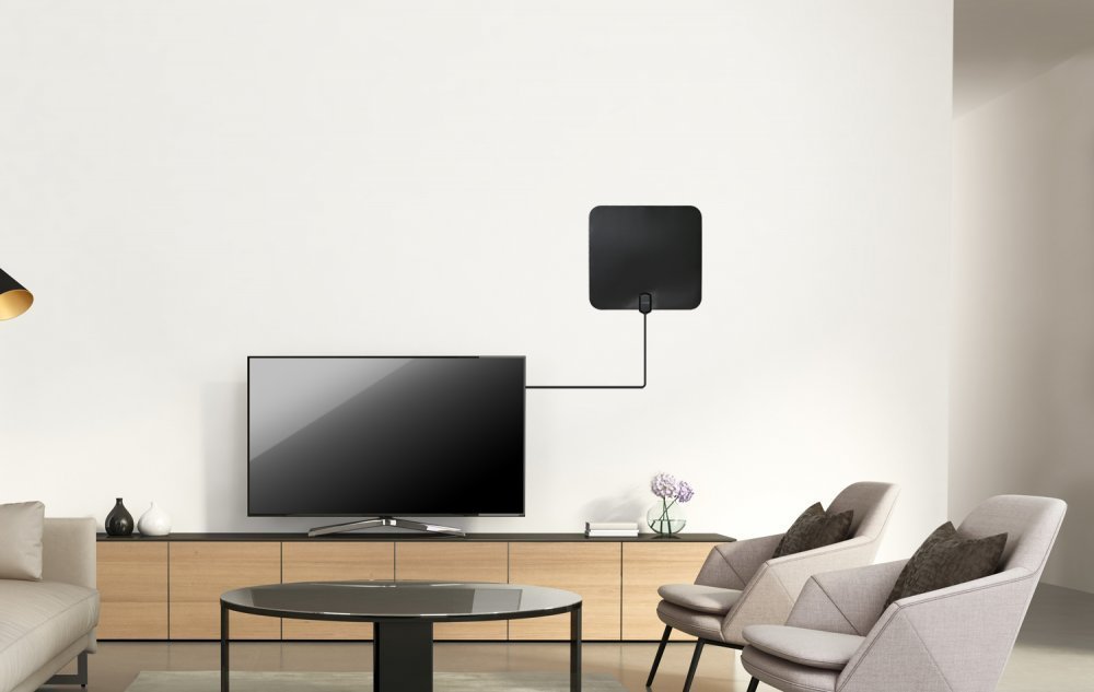 Antena e brendshme Evolveo Antenna Xany 2C LTE, filtër LTE, për TV digjital dhe analog, e zezë