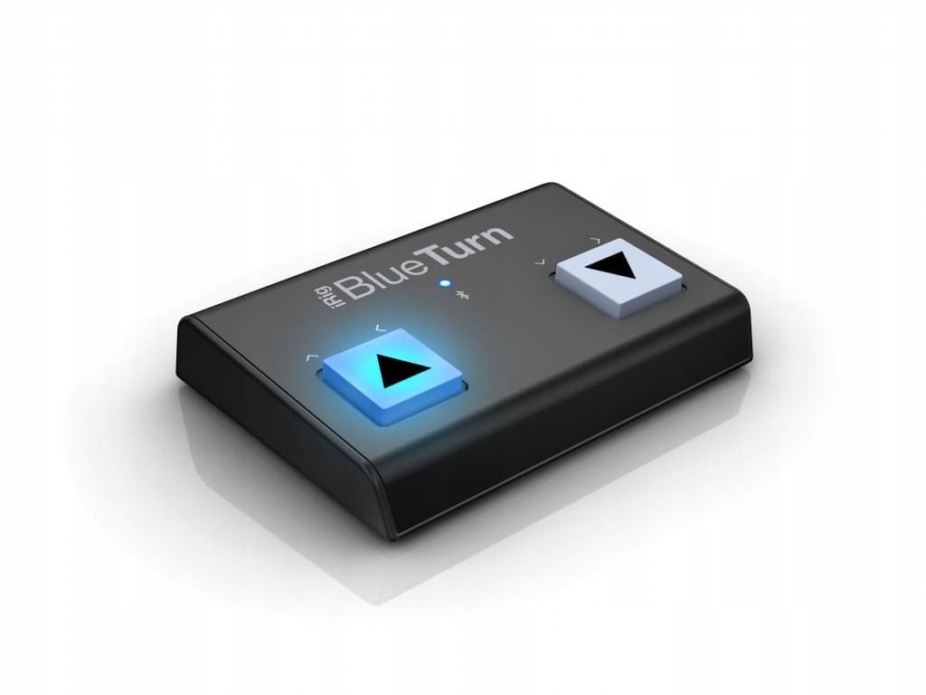 Pedal Bluetooth IK Multimedia iRig BlueTurn, për kthim faqesh, me butona të ndriçuar, blu