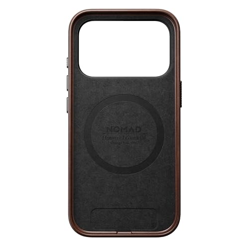 Заштитна кутија NOMAD Traditional Leather, за iPhone 17 Pro, оригинална кожа, MagSafe, кафеава Rustic Brown Horween