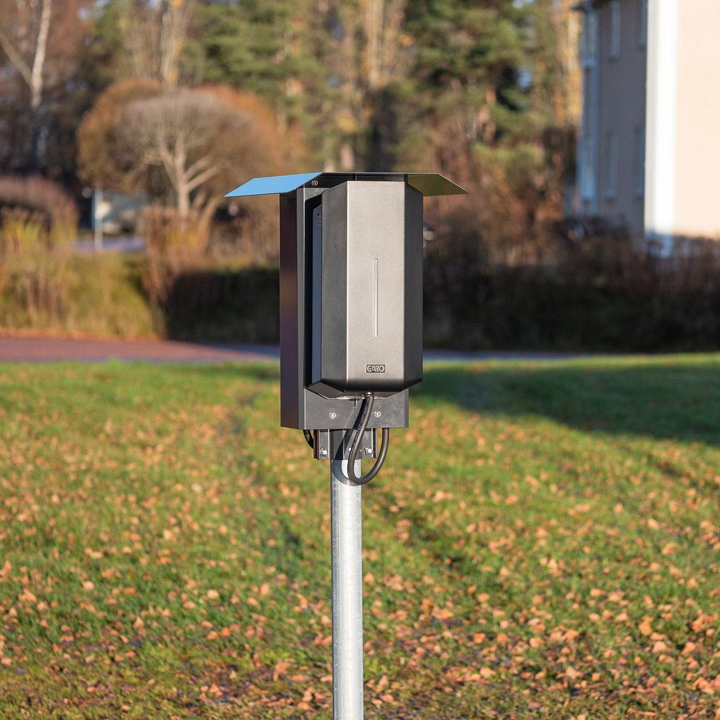 Kuti montimi për karikues elektrik Next Green Charging Box Mount Polebox, për shtyllë, për përdorim të jashtëm, gri