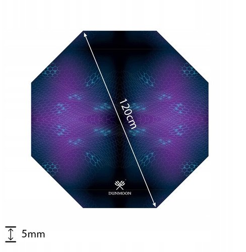 Tapet mbrojtës për karrige gaming Dunmoon 25955, 120 cm, tetëkëndor, i zi
