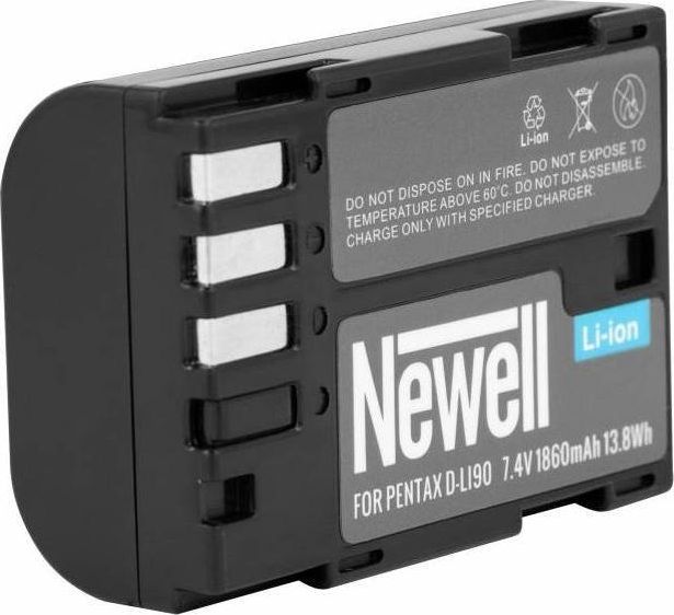 Bateri rezervë Newell D-Li90, Li-ion, për Pentax K, gri