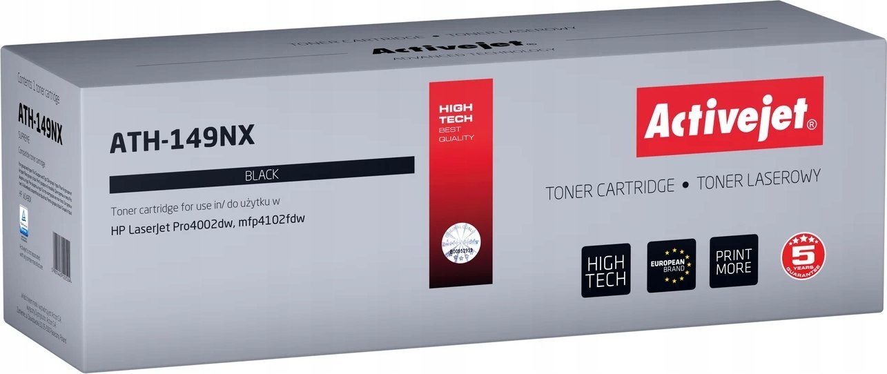 Toner Activejet ATH-149NX, zëvendësim për HP 149X W1490X, 9500 faqe, i zi