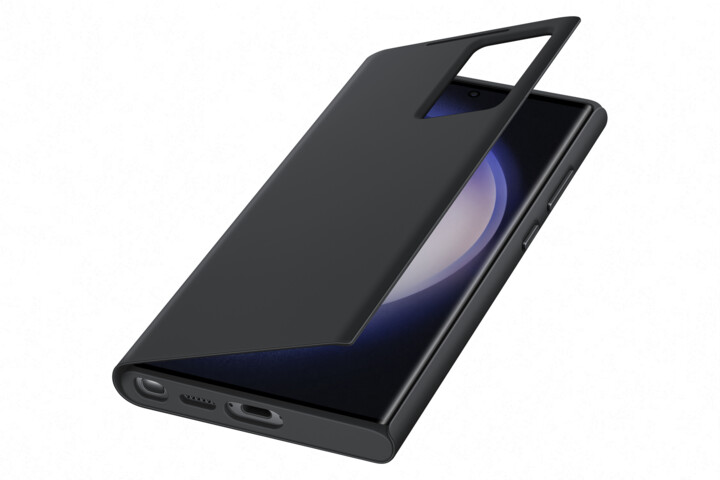 Këllëf Samsung Smart View për Galaxy S23 Ultra, i zi