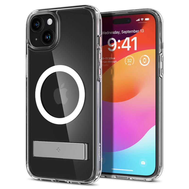 Mbrojtëse për celular iPhone 15 Plus Spigen Ultra Hybrid S MagSafe, transparente
