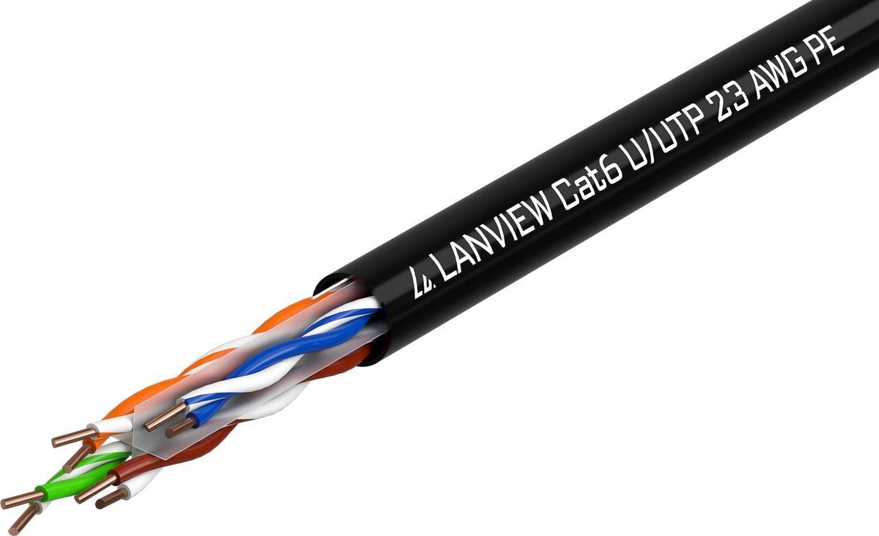 Kabllo rrjeti Lanview LVN122151 Cat6 U UTP, 305m, i zi