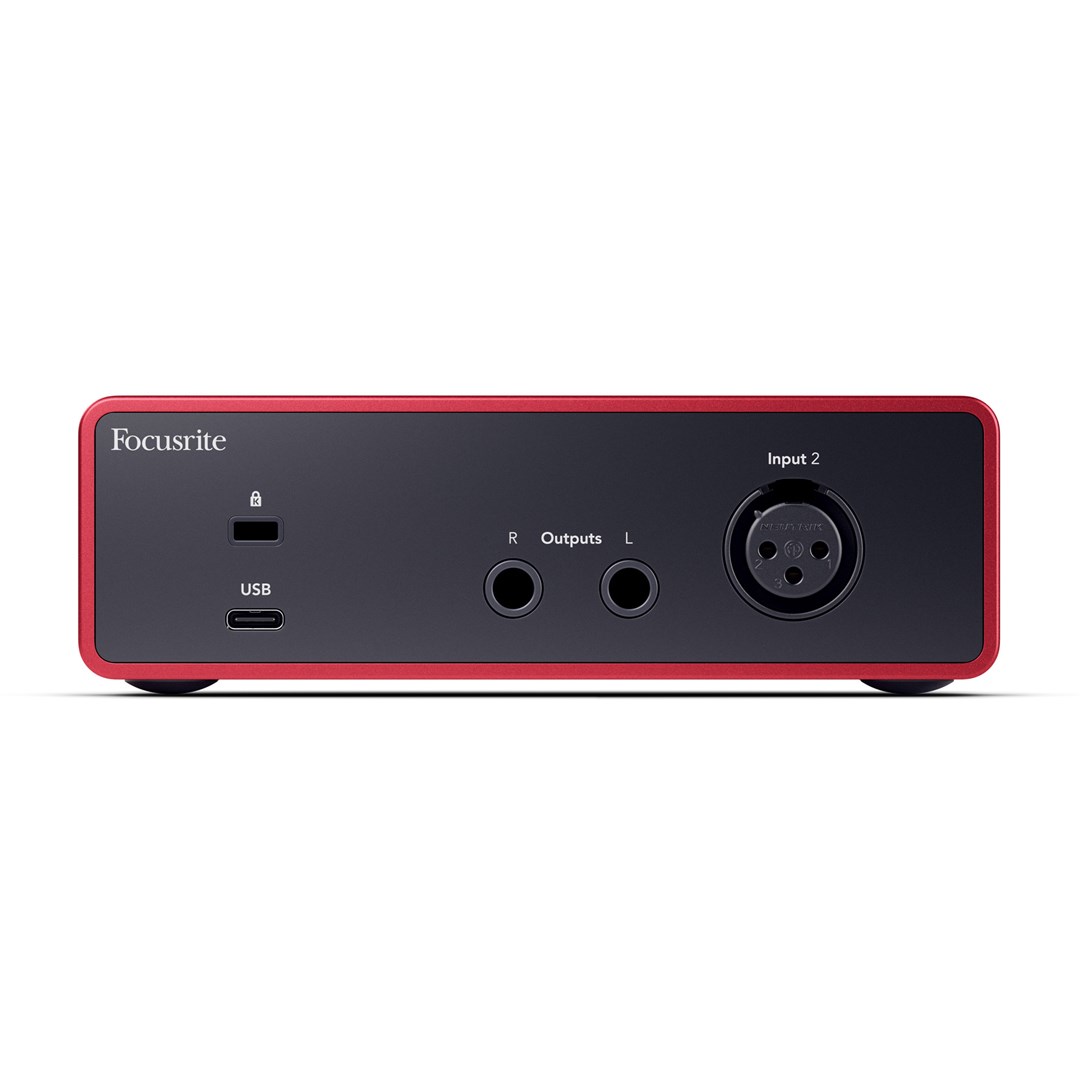 Ndërfaqe audio Focusrite Scarlett Solo 4th Gen, USB, për studio shtëpie, e kuqe