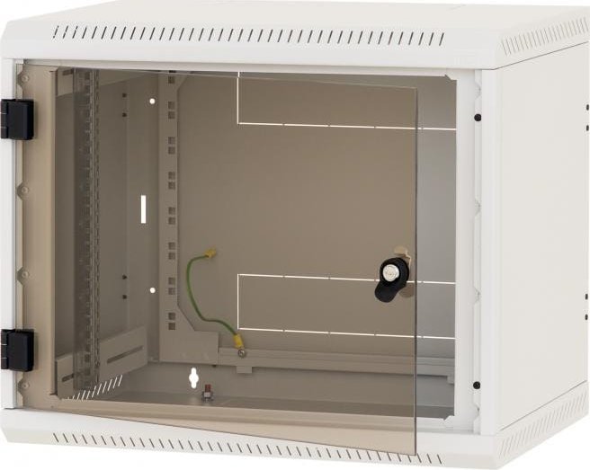 Kabinet muror TRITON Delta 4S 4U, 19", derë xhami sigurie, gri e hapur