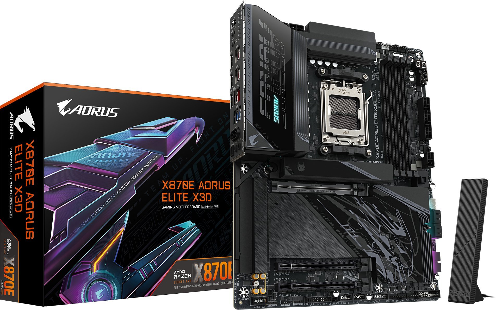 Матична плоча GIGABYTE X870E AORUS ELITE X3D, DDR5, PCIe 5.0, црна