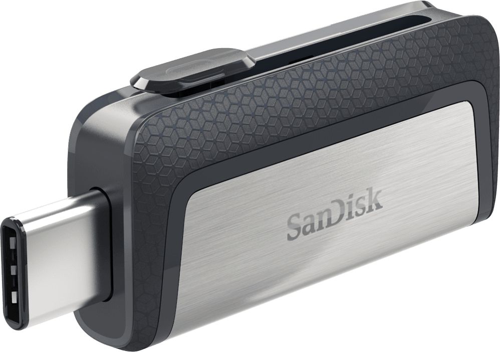 USB SanDisk Ultra Dual Drive, 256GB, USB 3.0, сива