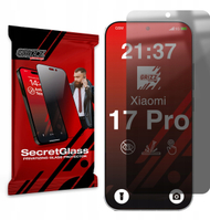 Xham mbrojtës GrizzGlass Matte SecretGlass për Xiaomi 17 Pro, privatësi, qeramik, i zi