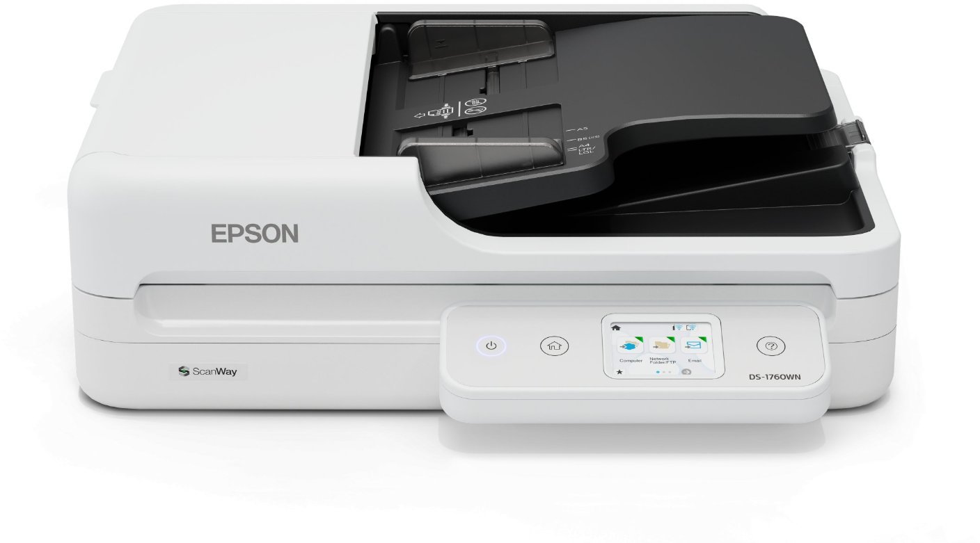 Скенер за документи Epson WorkForce DS-1760WN, рамнински и ADF, 1200 x 1200 DPI, A4, црн