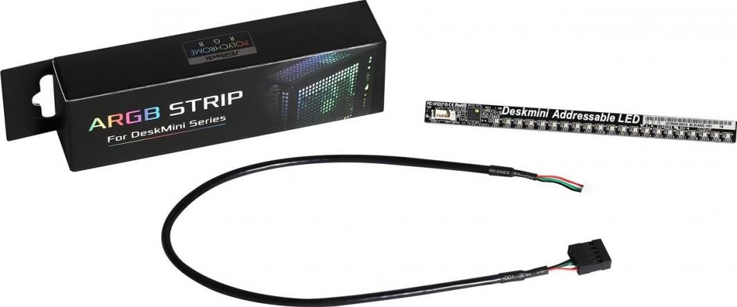 Shirit LED ARGB ASRock DeskMini, kabllo ndriçimi, për seri DeskMini, shumëngjyrësh