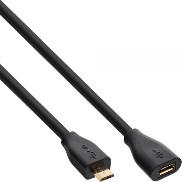 Kabllo USB InLine 32750P, microUSB në microUSB, 5 m, e zezë