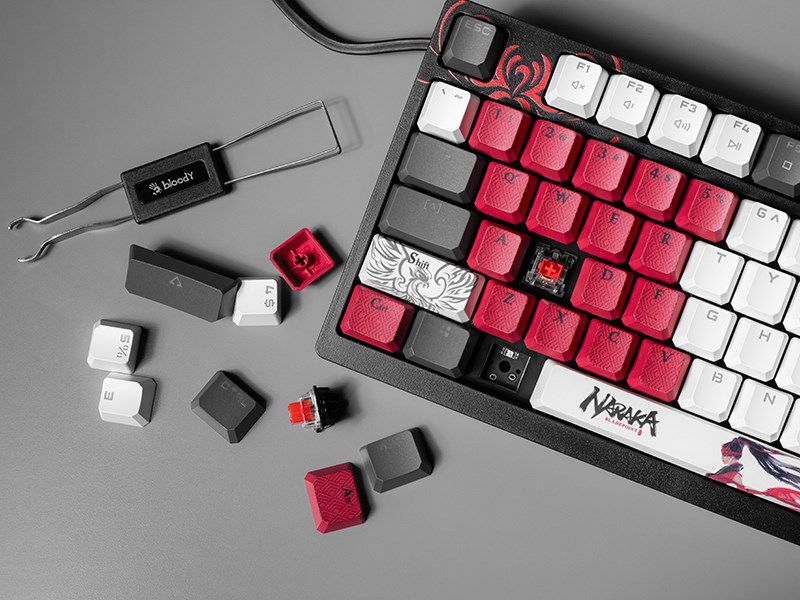 Tastierë mekanike Gaming A4 Tech BLOODY S98, USB, RGB, e gjelbër
