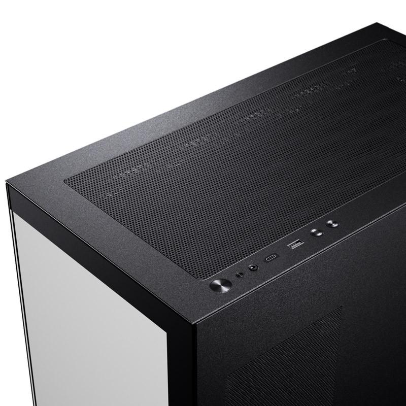 Kutia kompjuterike Phanteks XT View, mid tower, xham i temperuar, 3x ventilatorë RGB, USB C 3.2 Gen2, e zezë